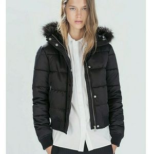 ZARA Hooded Bomber Jacket